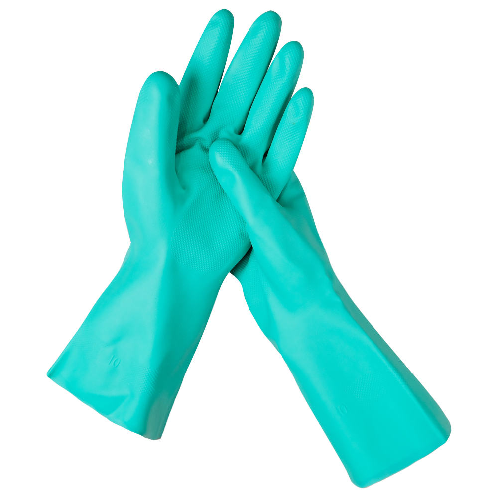 Green food grade glove Water proof Oil Proof Acid Alkali Resistant Durable Thickening Nitrile Gloves