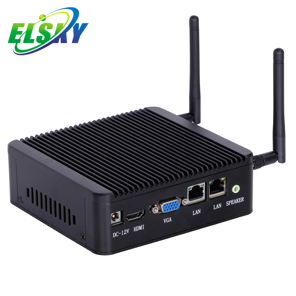 ELSKY Low Power Industrial Mini PC NANO19 Supports Intel CPU Celeron J1800 J1900 Pentium J2900