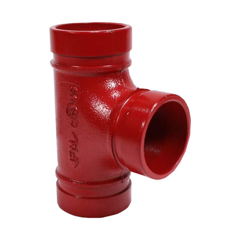 Fire Fighting System Ductile Iron Grooved Pipe Fittings Grooved tee