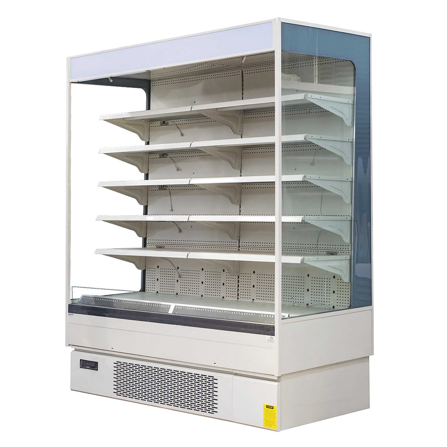 Open front chiller with plug-in compressor