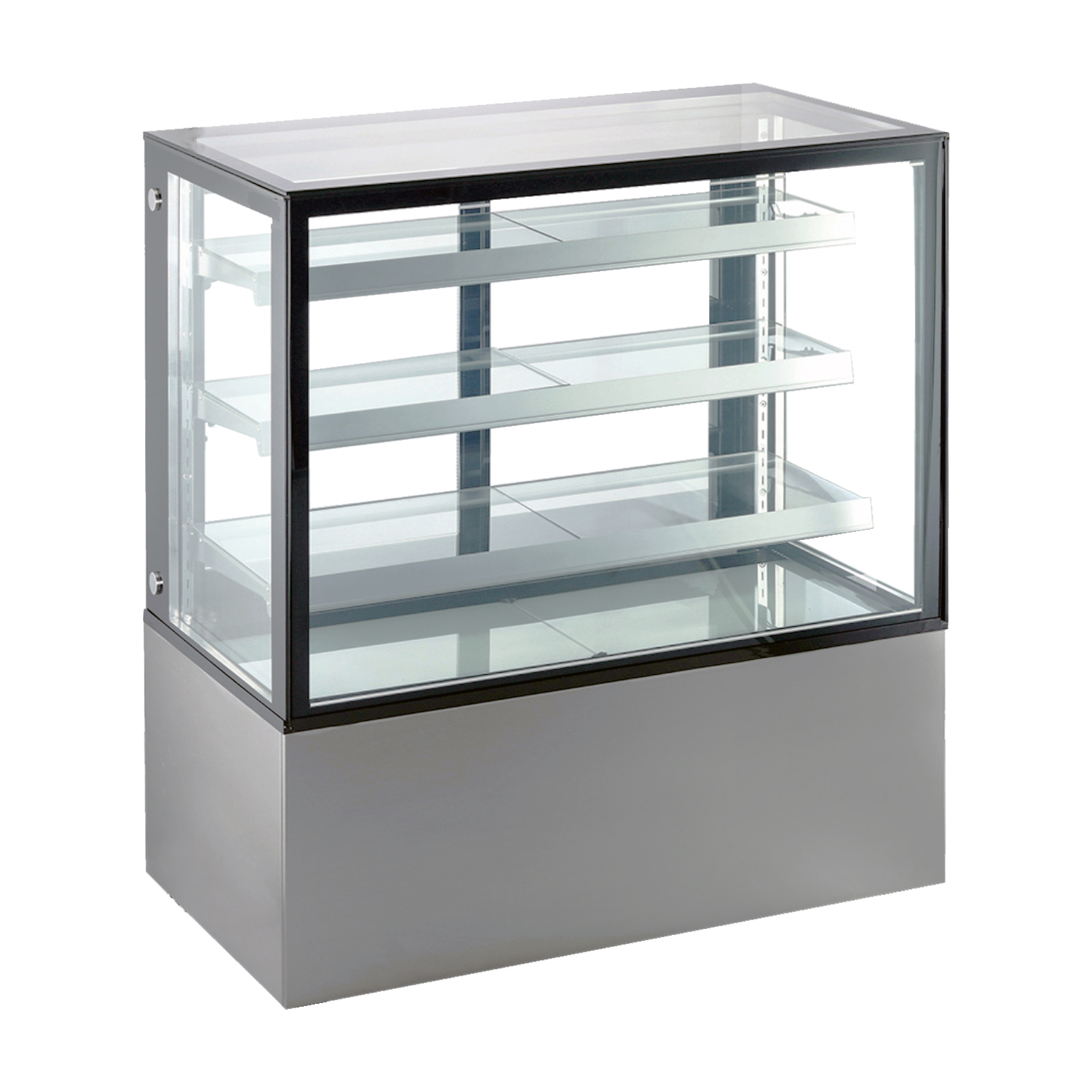 Cake showcase with straight glass