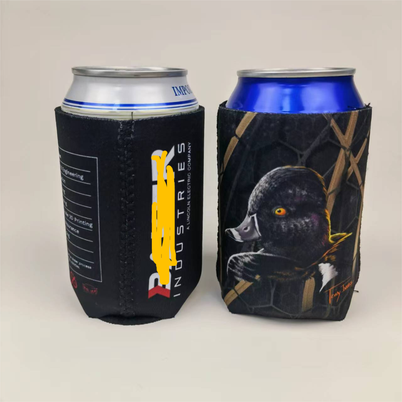 Cooler sleeve 5mm neoprene beer bottle holder foldable can coozies w/custom printed LOGO promo gift
