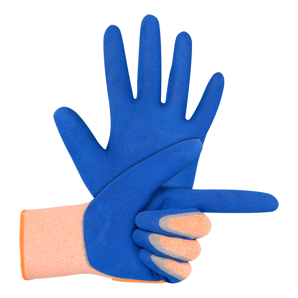 Zhongshang Wholesale foam 13g Latex Coated Polyester Frosted Work Gloves 10 yards