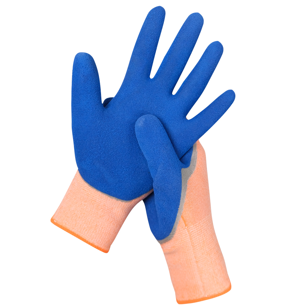 China Industrial Gloves Latex Rubber Sandy Coated Working Coated Gloves