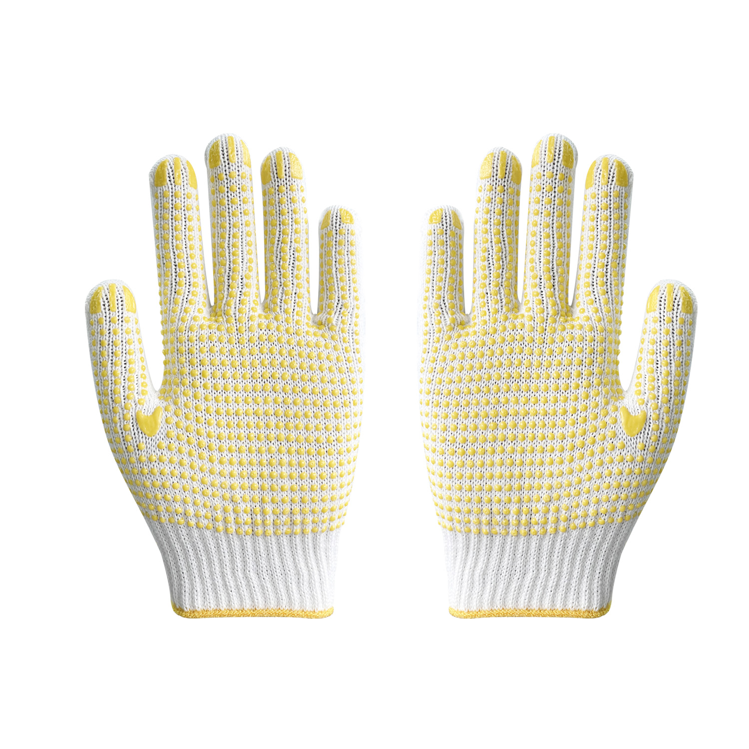 Zhongshang OEM Factory Directly Supply PVC Dotted Construction White Cotton Safety Hand Gloves