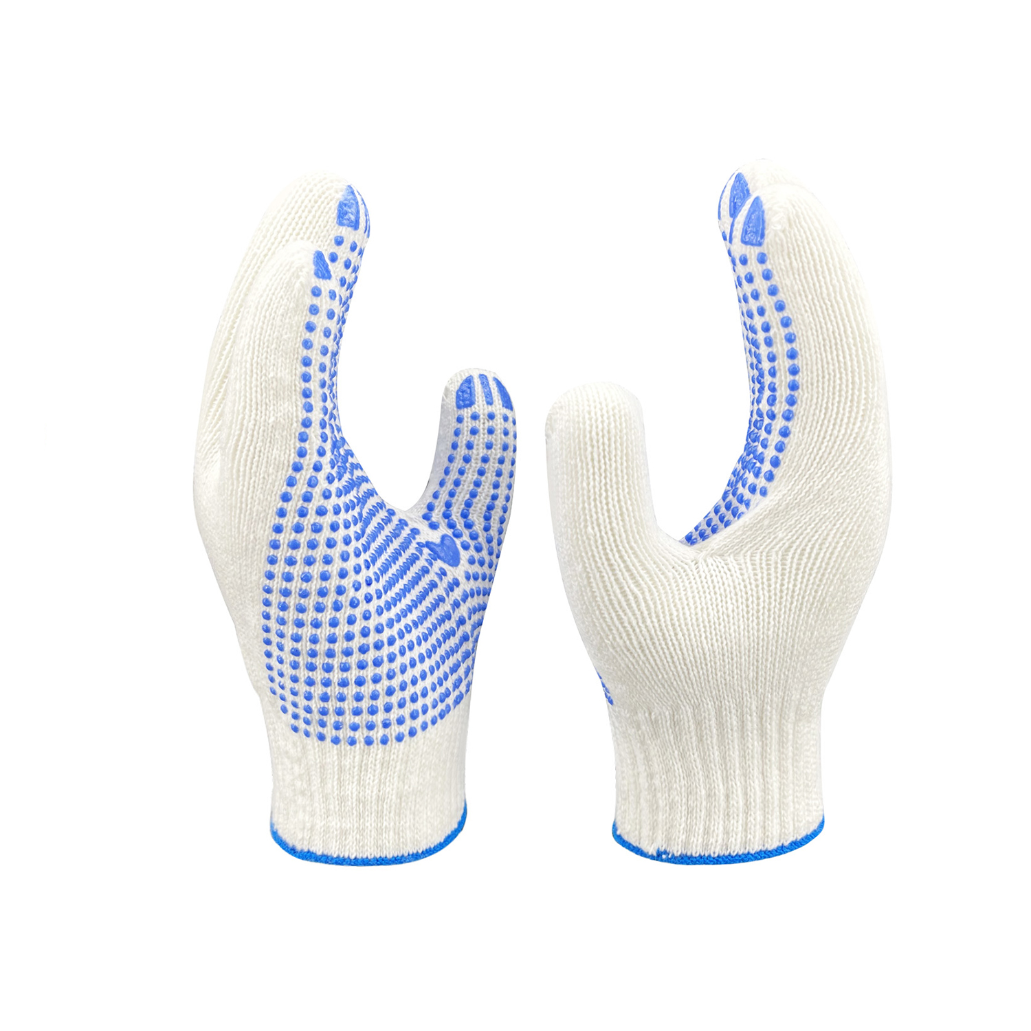 Zhongshang Custom Knitted Hand Working PVC Dotted Coated Cotton Gloves