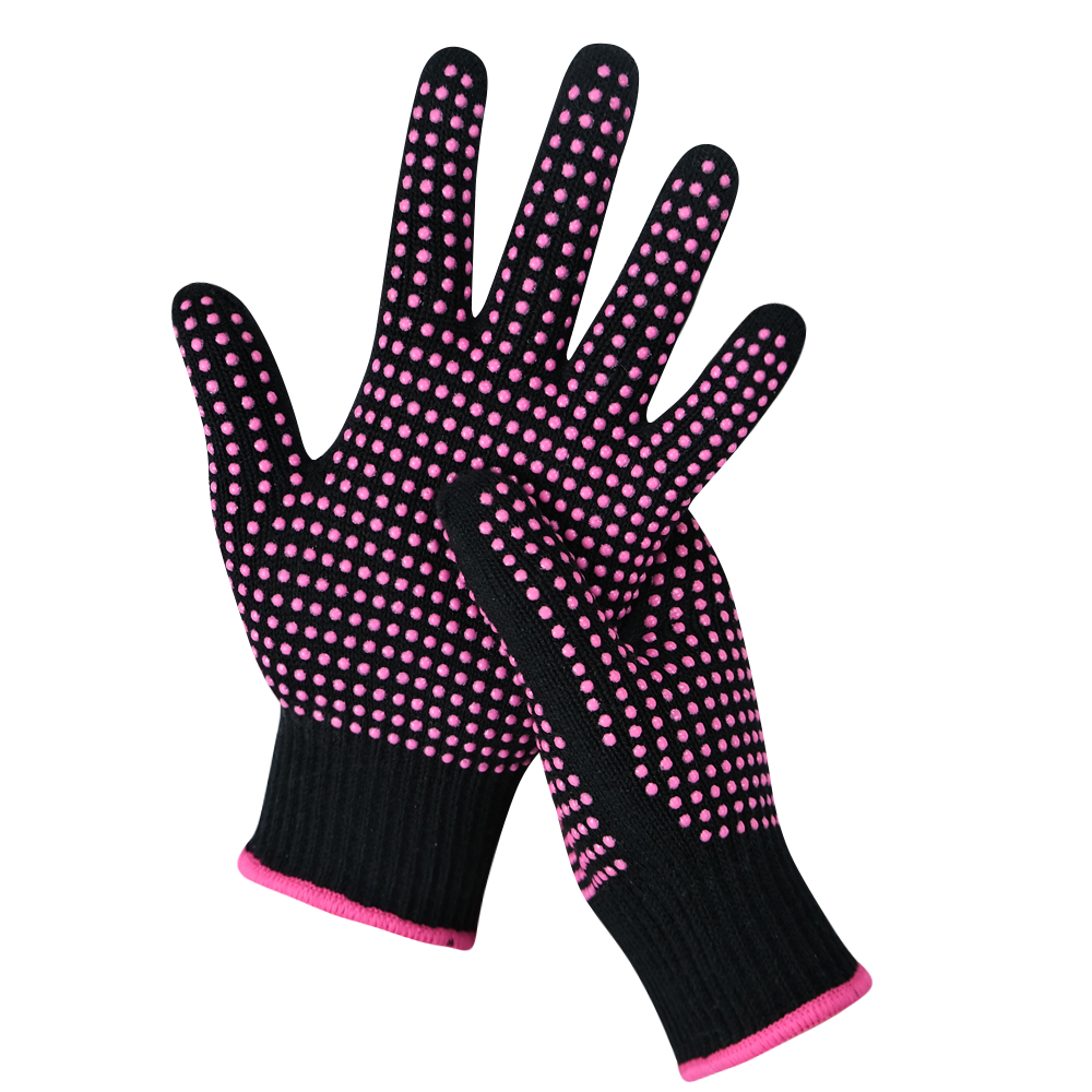 Zhongshang New Pink Adhesive Gloves Breathable Double sided PVC Dot Anti slip Safety Work Gloves