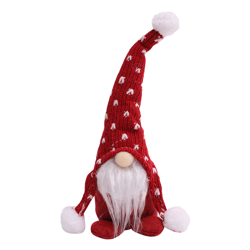 Longstar Faceless Pink Red Green Rudolph Christmas Dolls Decorated Toys for Holiday Decor