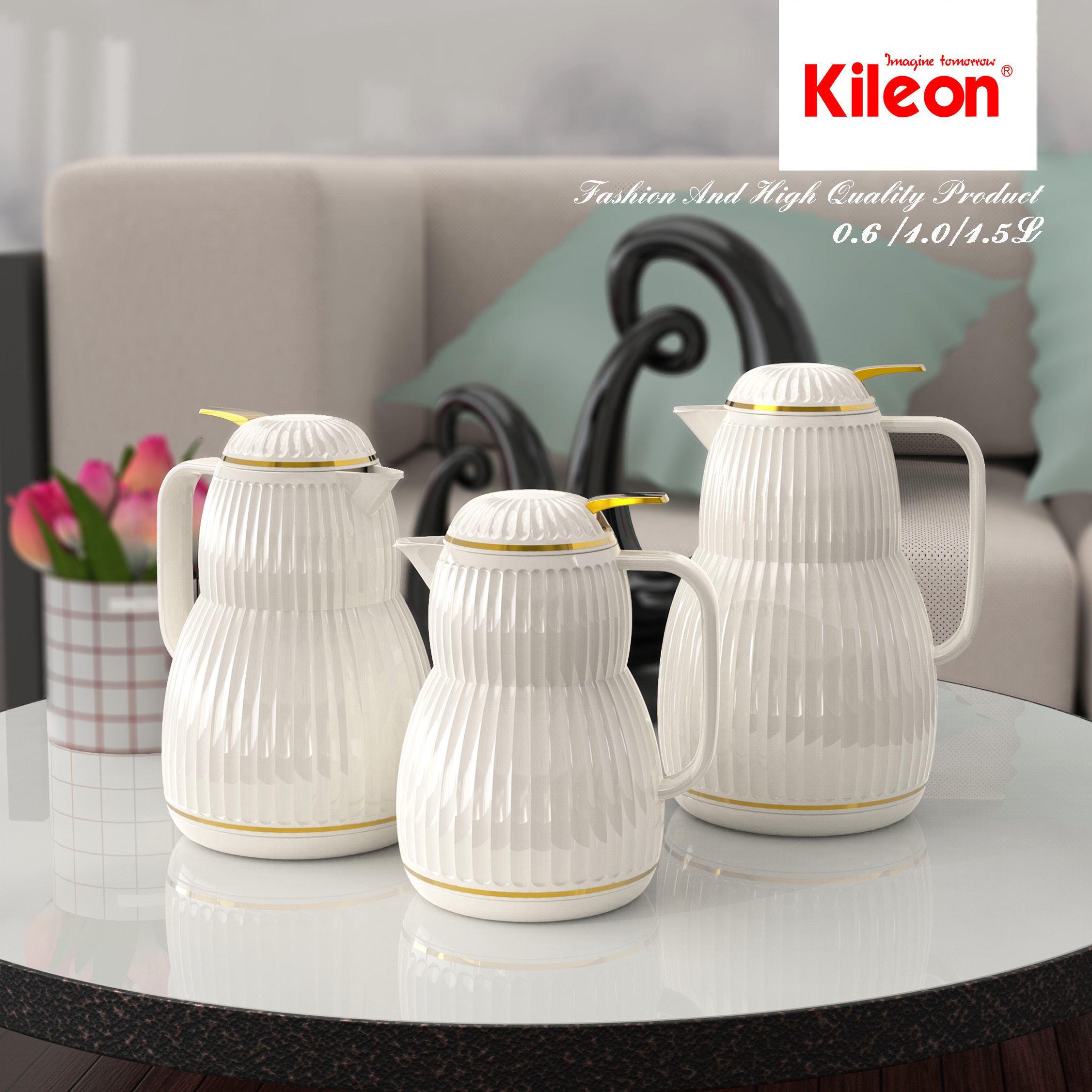 Kileon 0.6l+1.0l+1.5l Vacuum Flask Set Hl