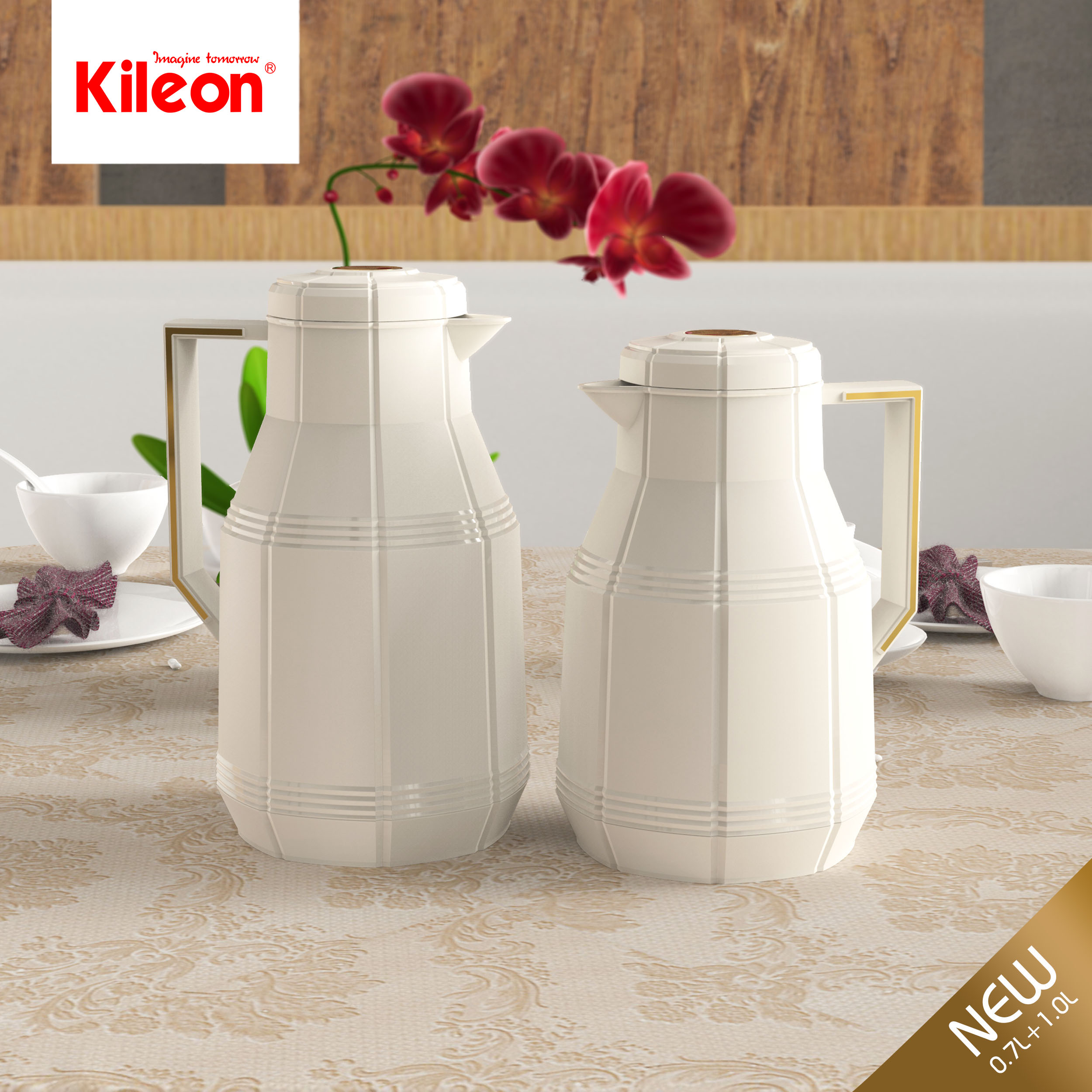 Kileon 0.7l+1.0l Vacuum Flask Set Lne