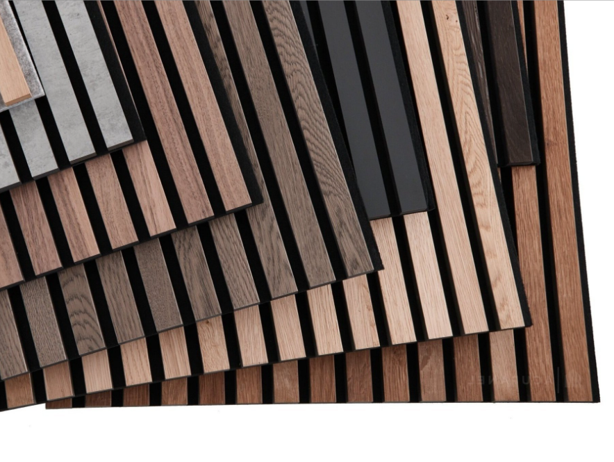 Nature wood slats panels for Home decorative sound proof wall