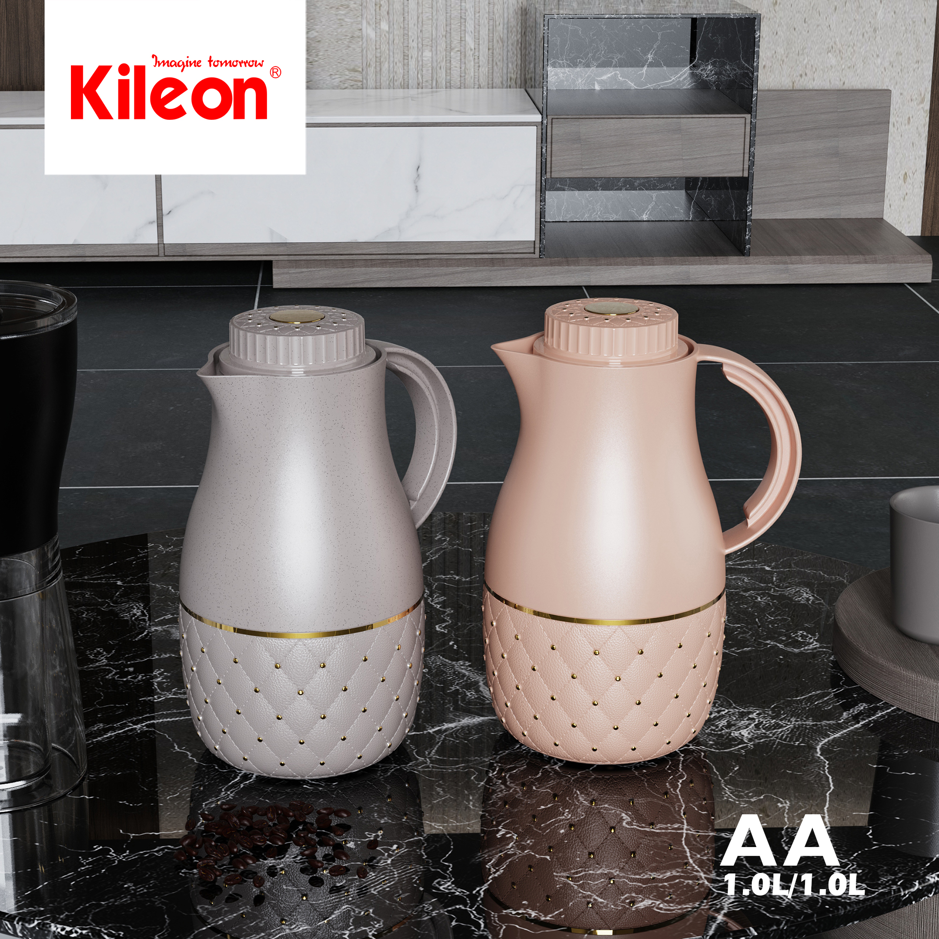 Kileon 1.0l+1.0l Vacuum Flask Set Lv