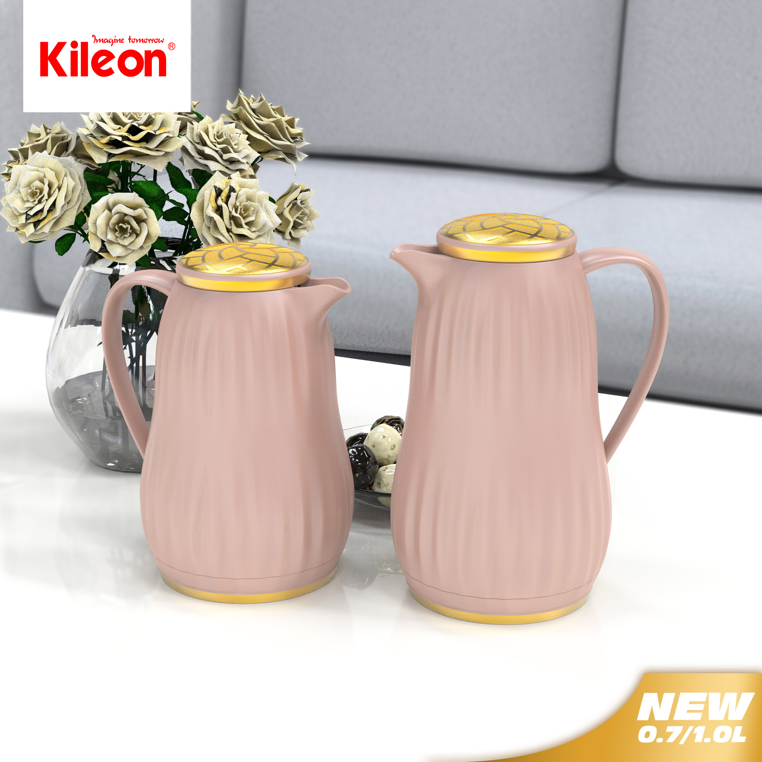Kileon 0.7l+1.0l Vacuum Flask Set Pnt