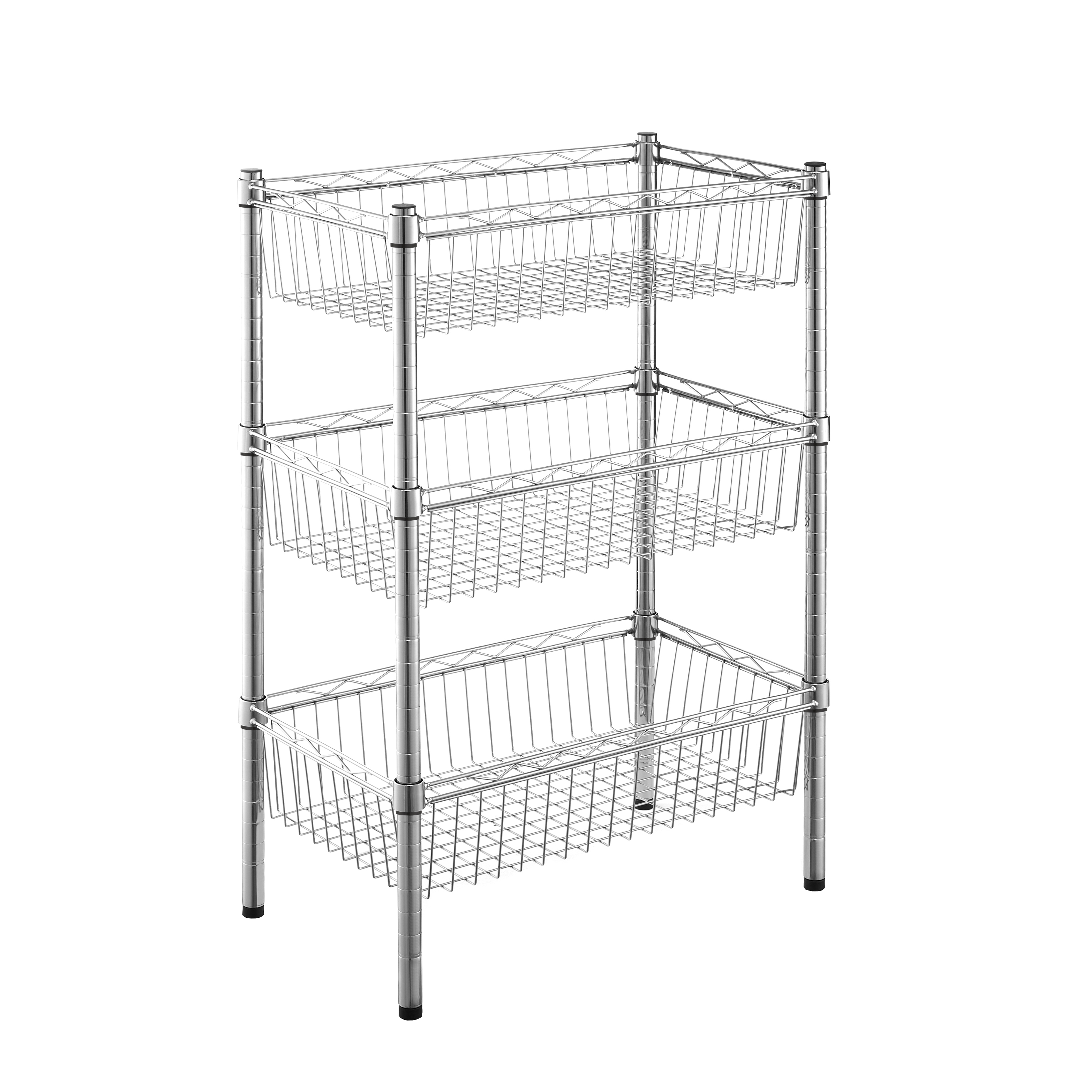 Chrome 3 layer basket shelf