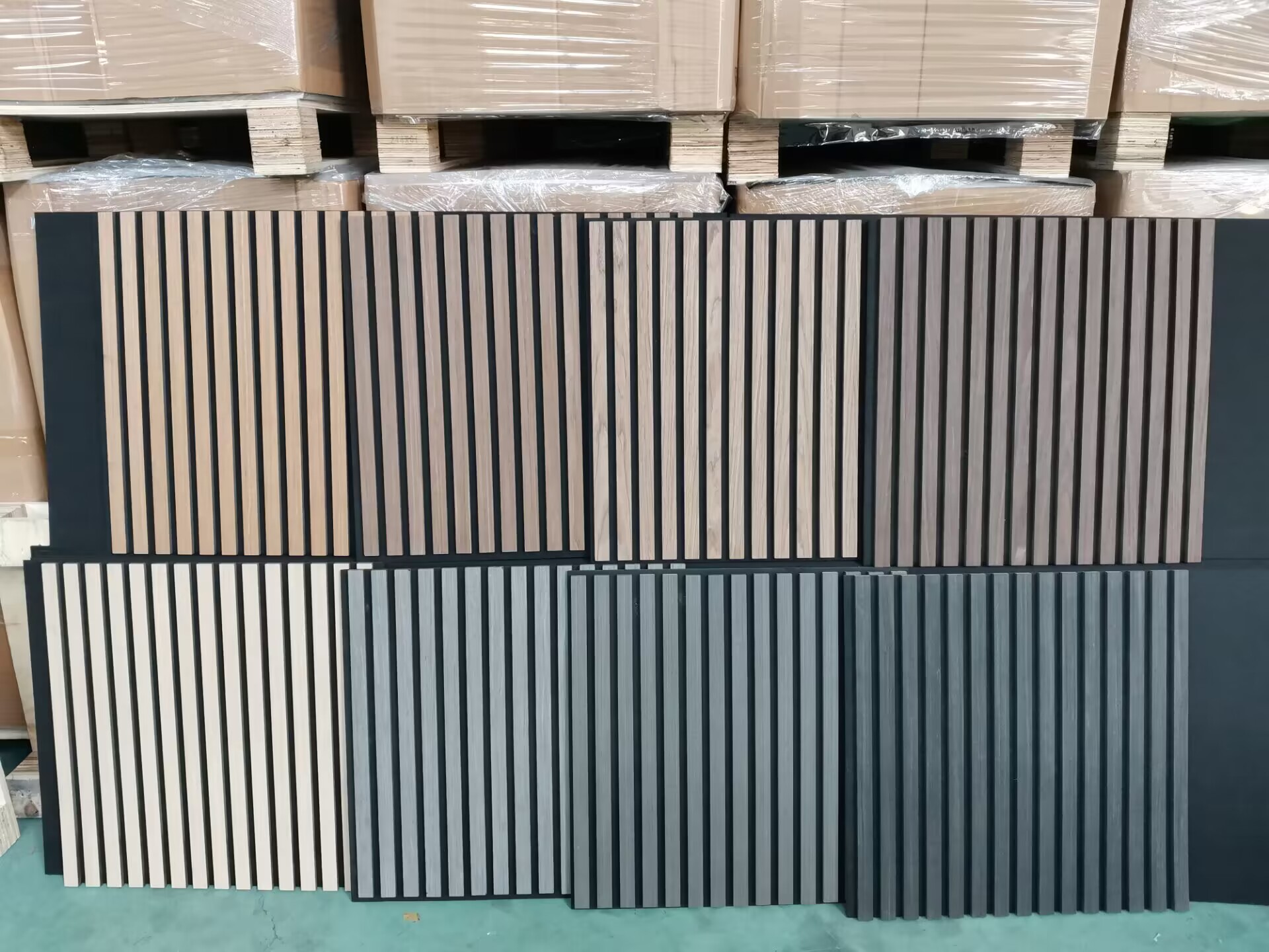 FSC certified wood slats acoustic felt panel for background wall or feature wall