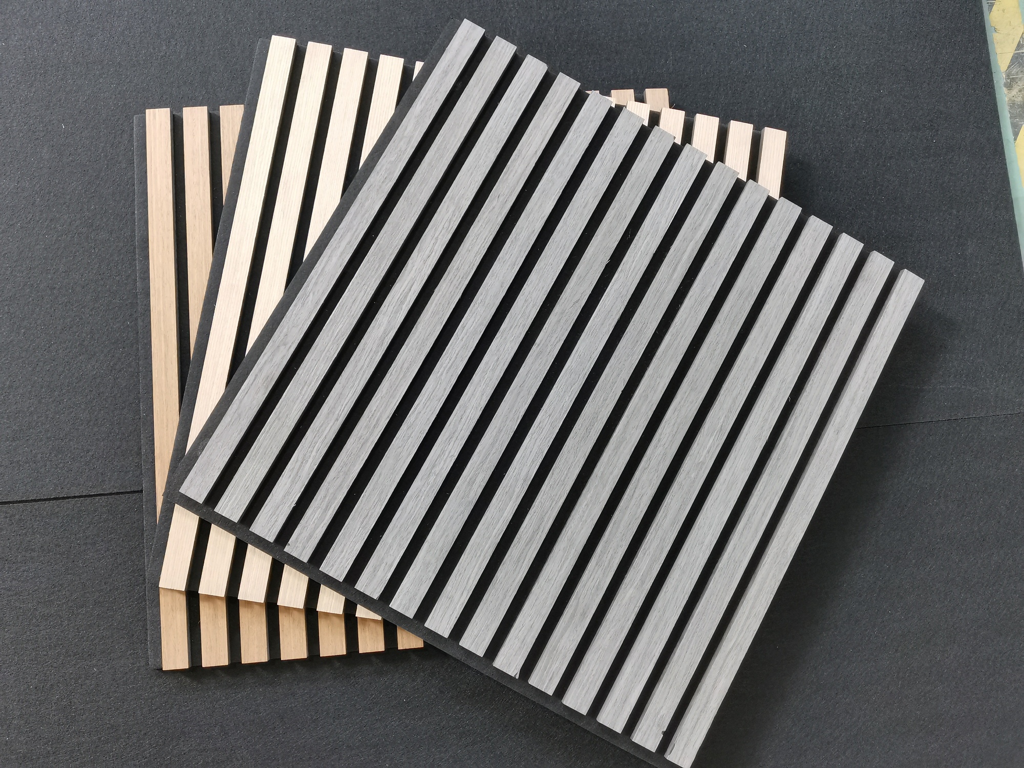 DIY 60cm Nature wood veneer wooden slats panel for kitchen Island platform wall