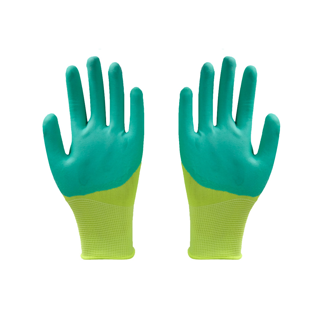 Zhongshang Durable Latex Seamless Knit Working Rubber Coated Gloves