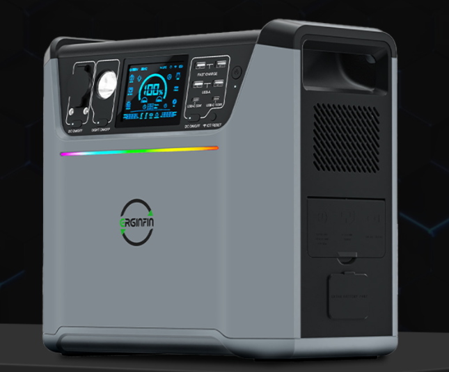 Portable Outdoor Power Station 2000W with AC Charging including Solar Panel Generator for Camping