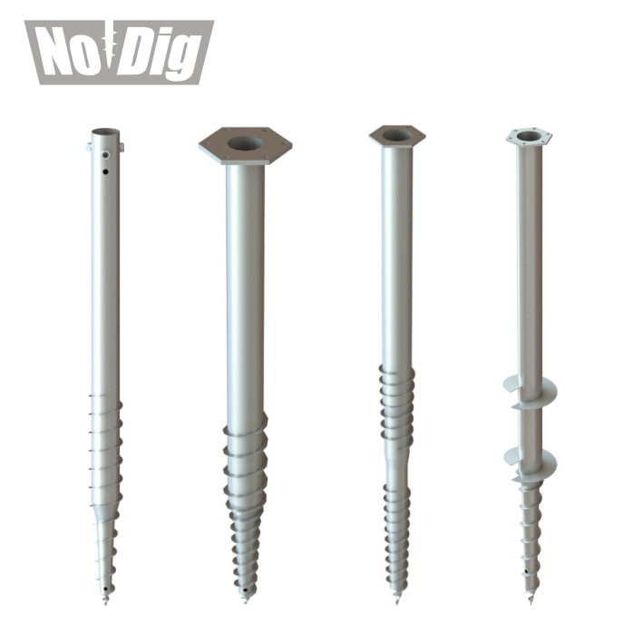 No Dig Ground Screw Pole Anchor