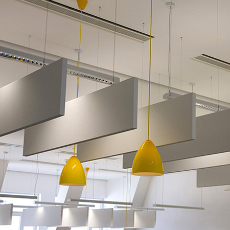 WELLYOUNG Acoustic ceiling baffles acoustic polyester fabric panel