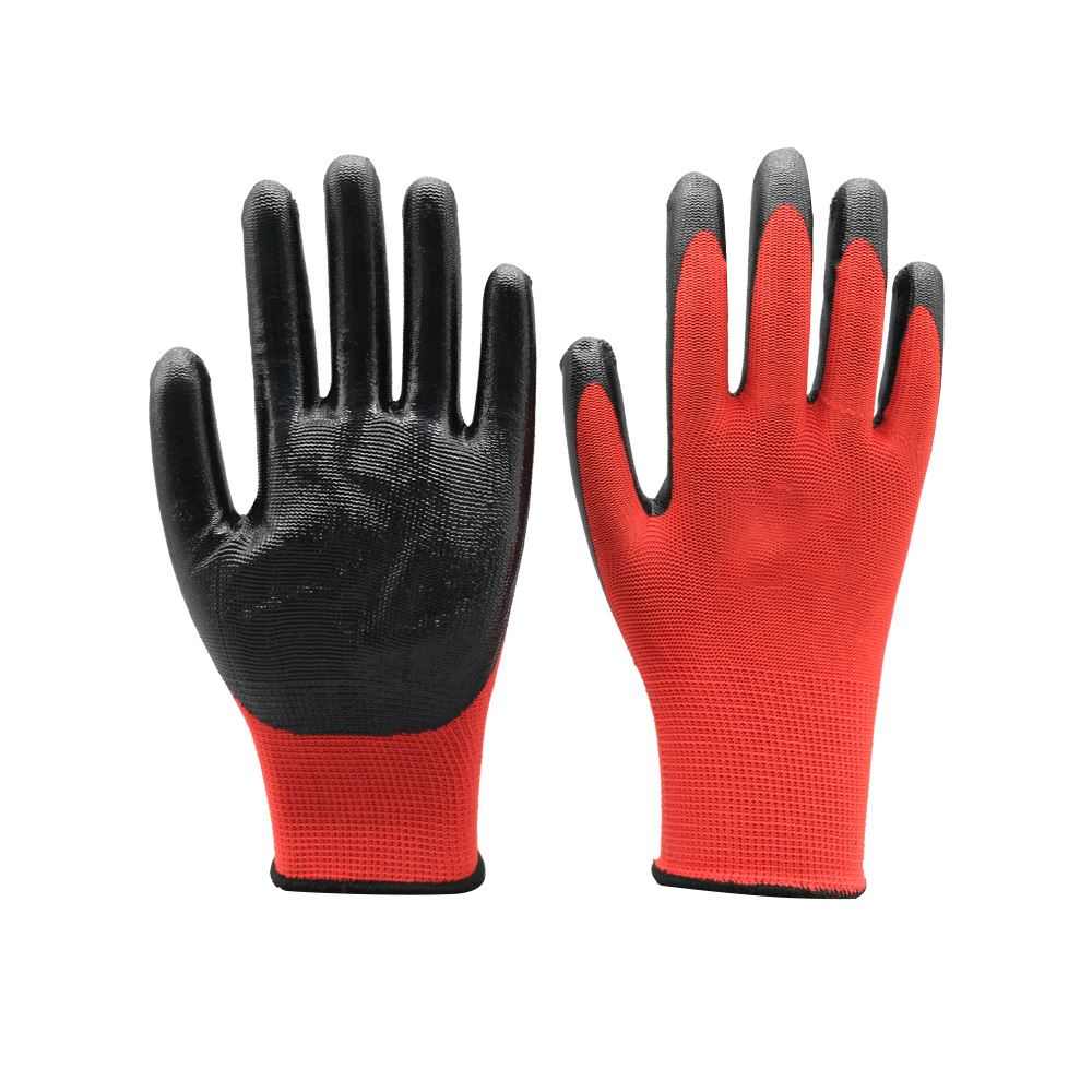 Zhongshang High Level Anti-Scratch Hardy Nitrile Coated Gloves For Work