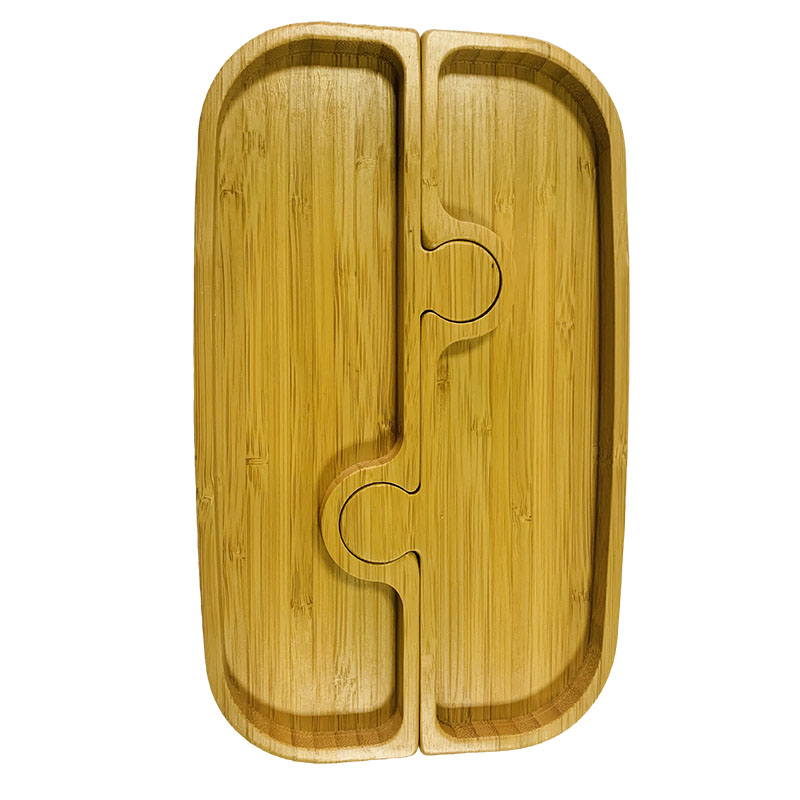 Bamboo Dinner Plate 2-in-1 Puzzle Shape