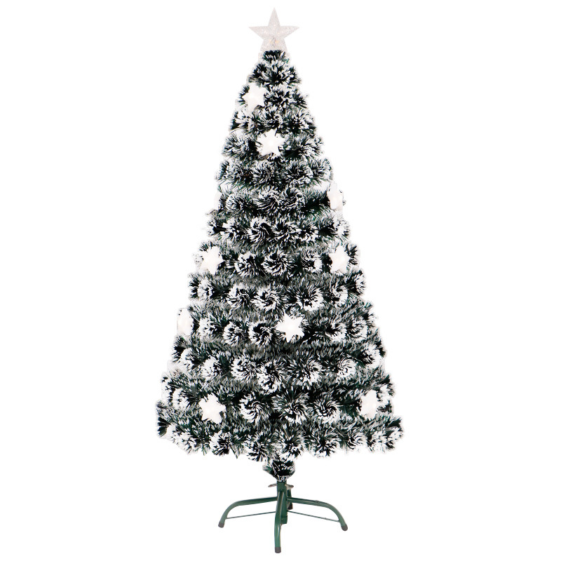Dark Green Christmas Tree with White Trim