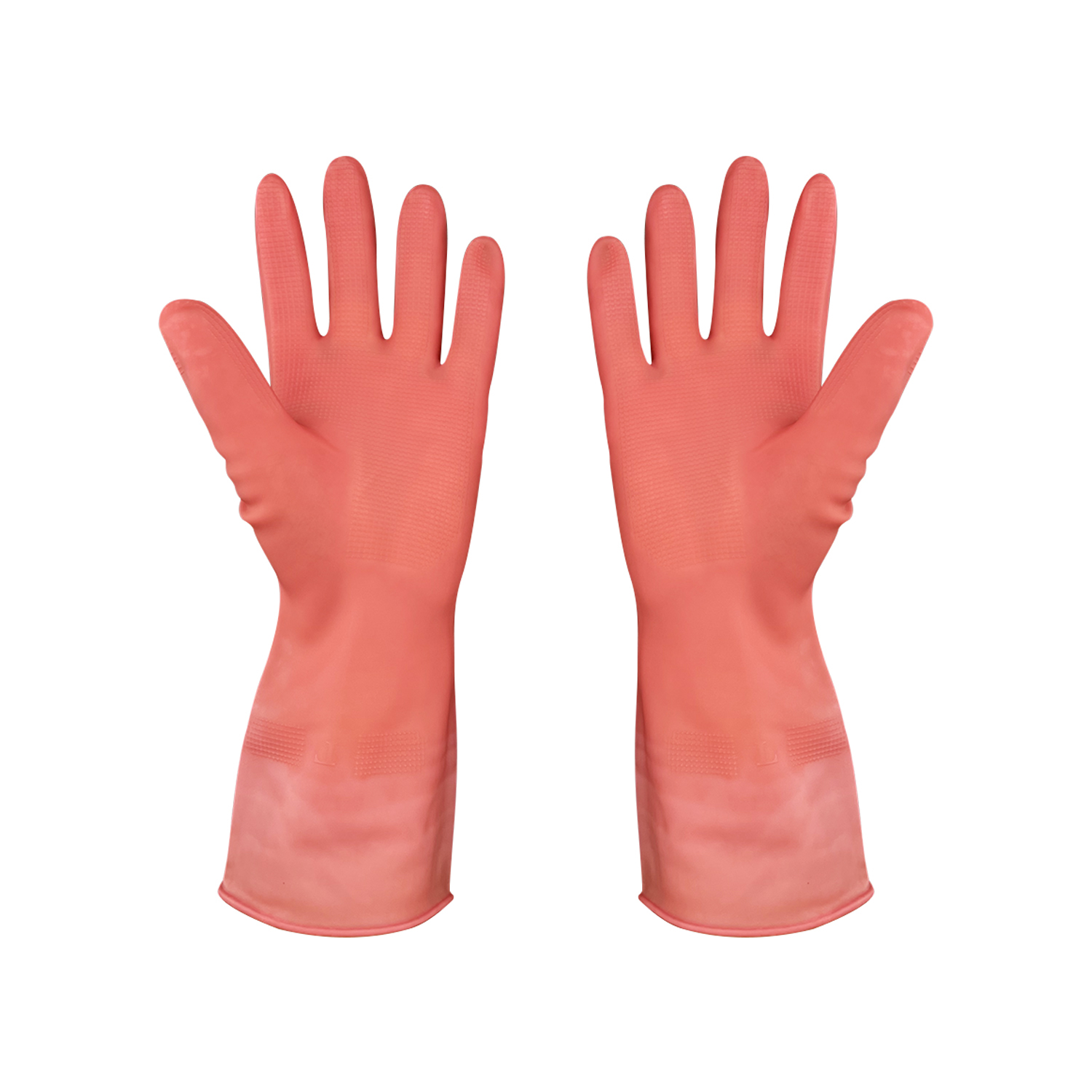 Zhongshang Cheap Long Sleeve Kitchen Cleaning Focklined Latex Rubber Gloves Household For Hand