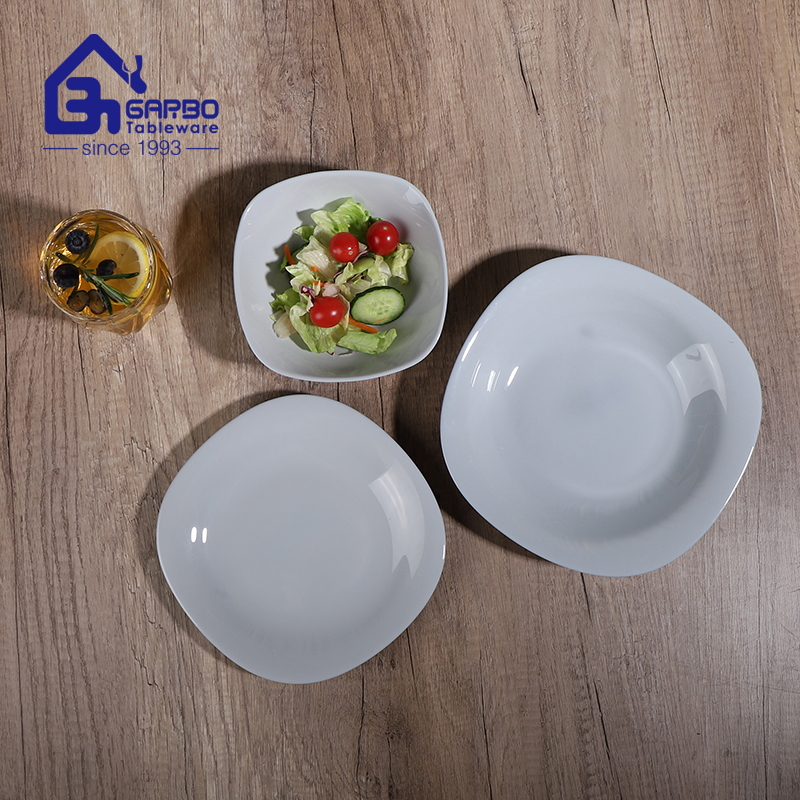 Solid Gray Opal Glass Plate Bowl Wholesale in China Factory