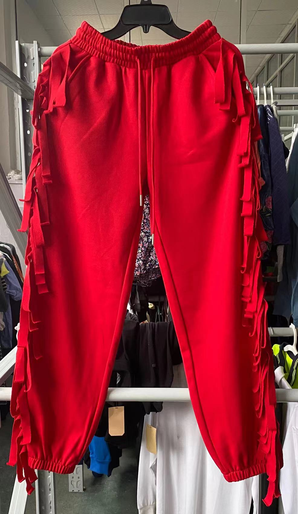Knitted fringe pantsuit
