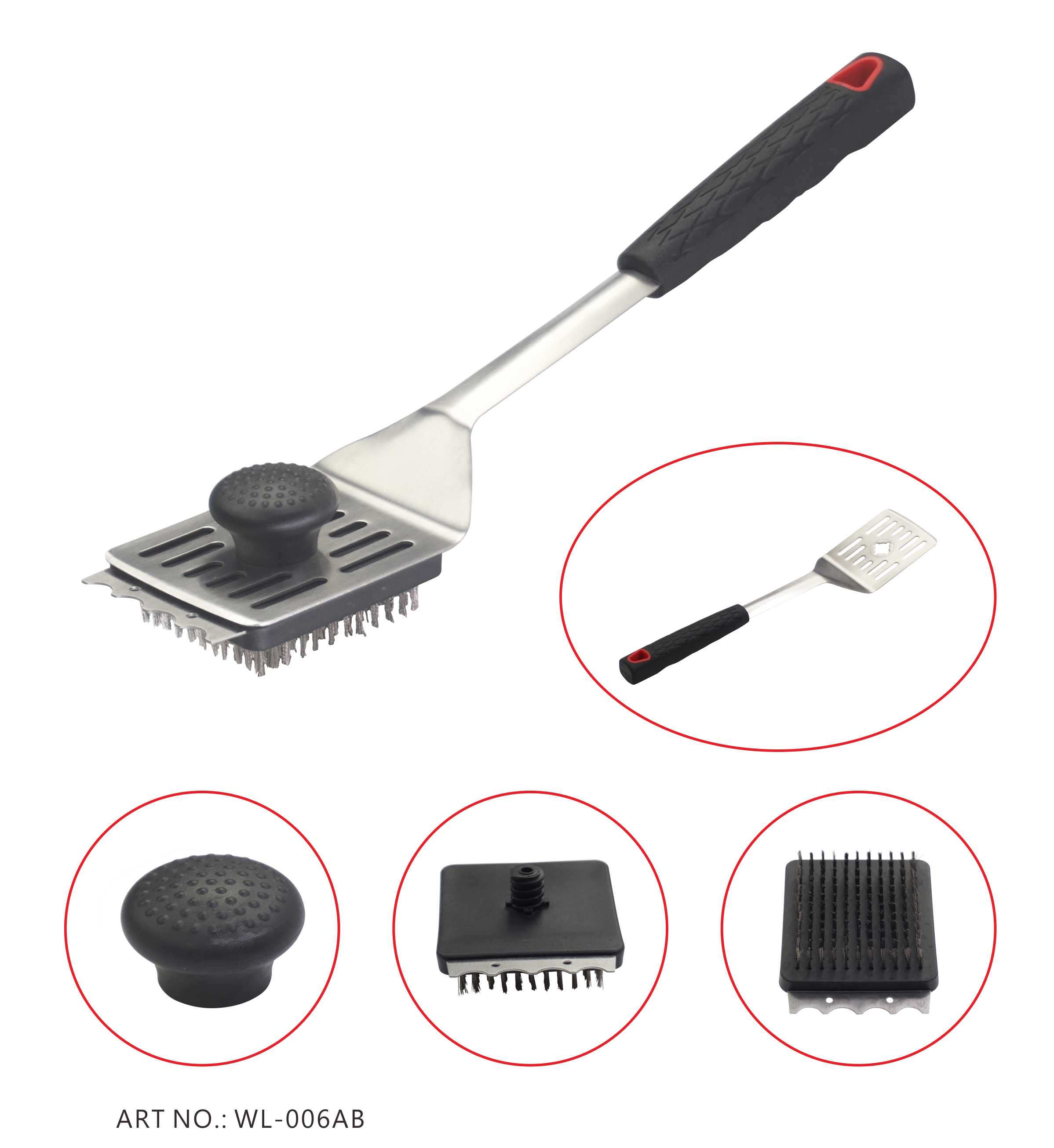 BBQ Spatula+ Brush 2 in 1