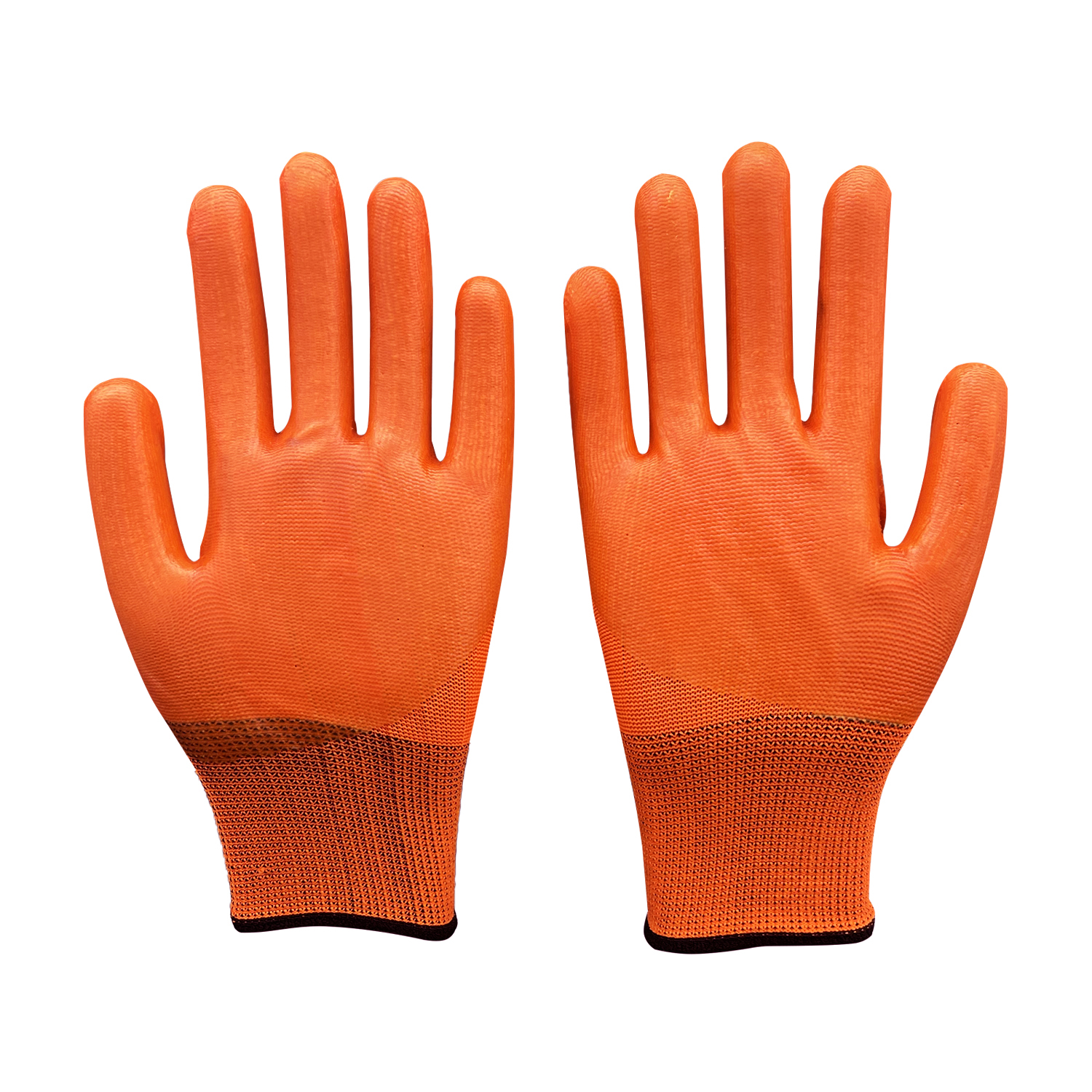 Zhongshang Free Sample 13G Cotton Liner Double Dipped Orange Latex Coated Industrial Work Gloves
