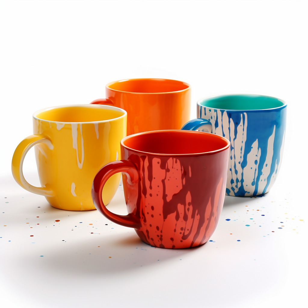 Minimalistic glazed cup in different colors