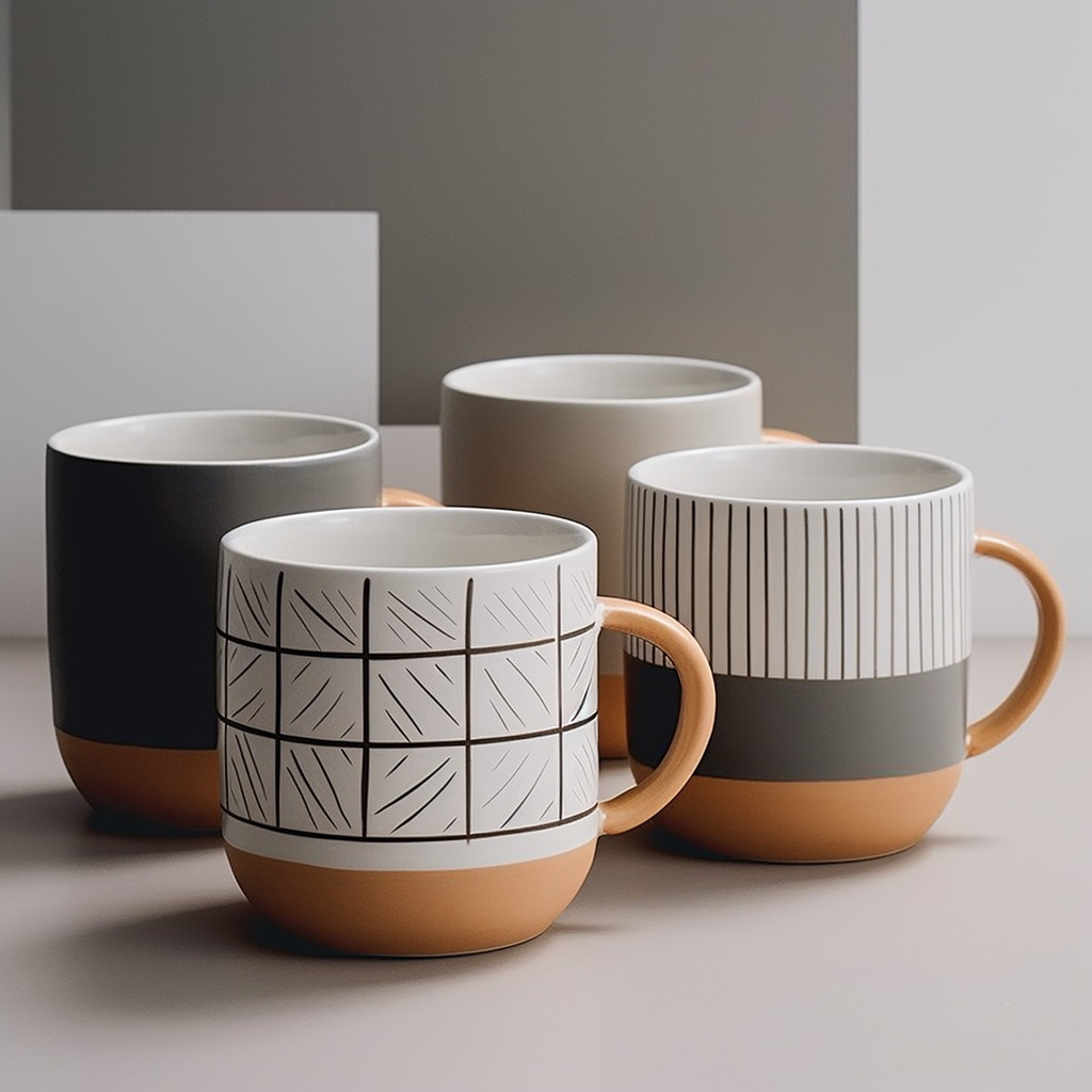 Simple and elegant geometric coffee mug