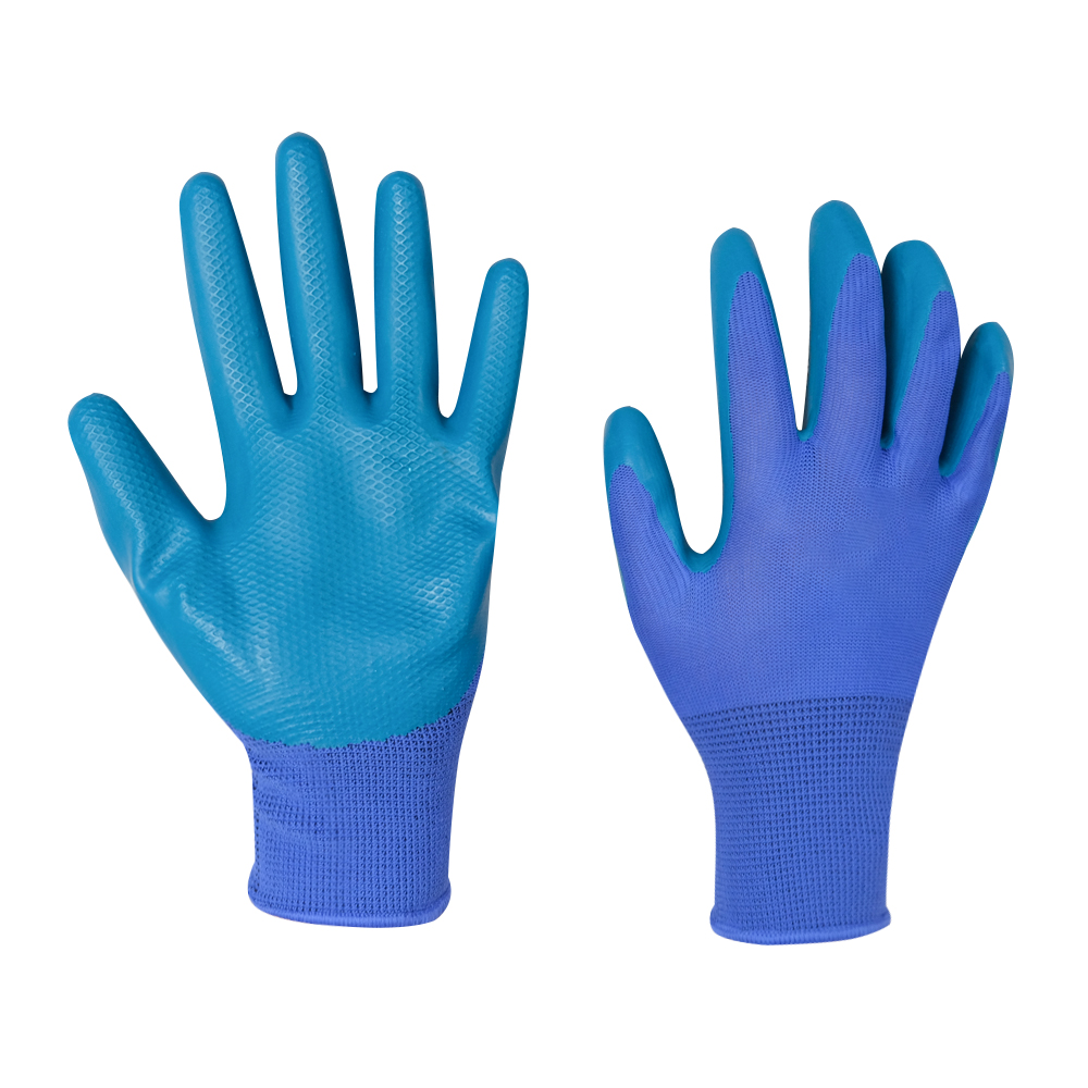 Zhongshang Anti Slip Pressed Wrinkle Latex Coated Construction Cut Resistant Work Safety Gloves