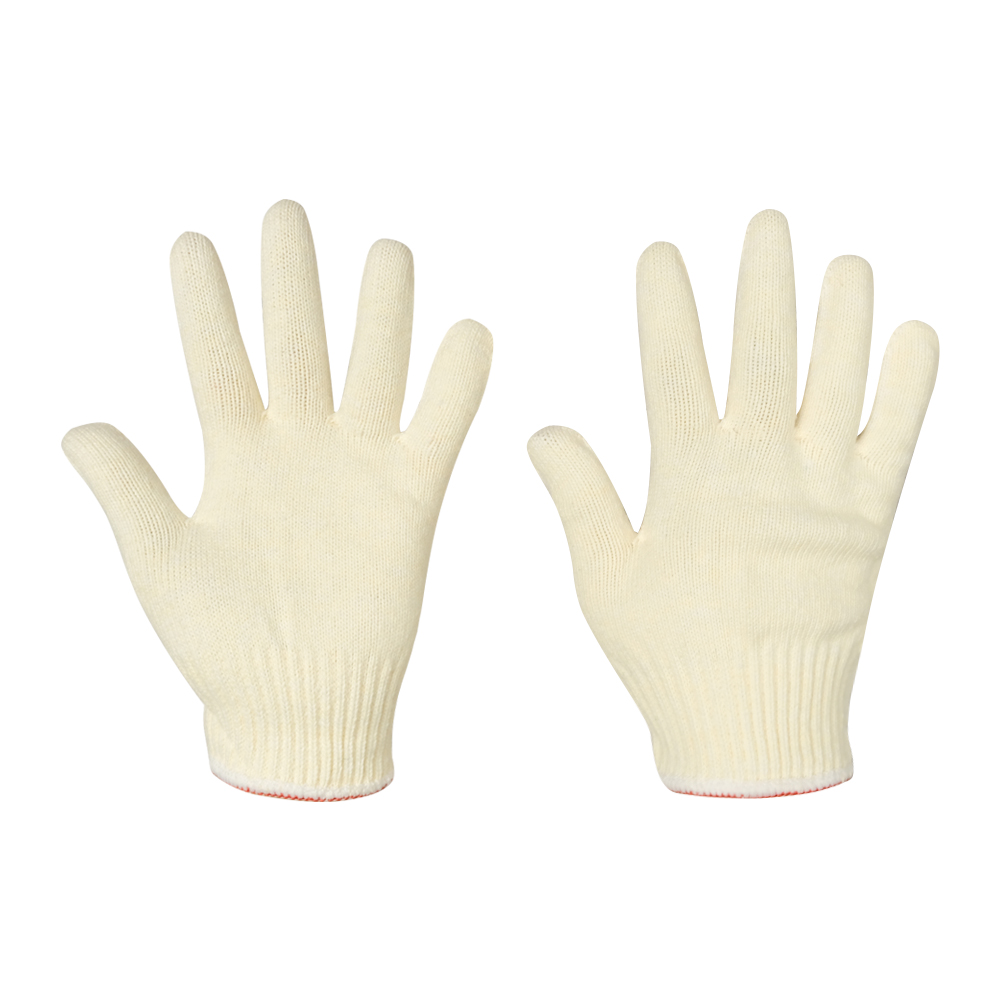 Zhongshang Wholesale 30g/Pair Safety Work Glove Labor Guantes Yellow Cotton Knitted Gloves