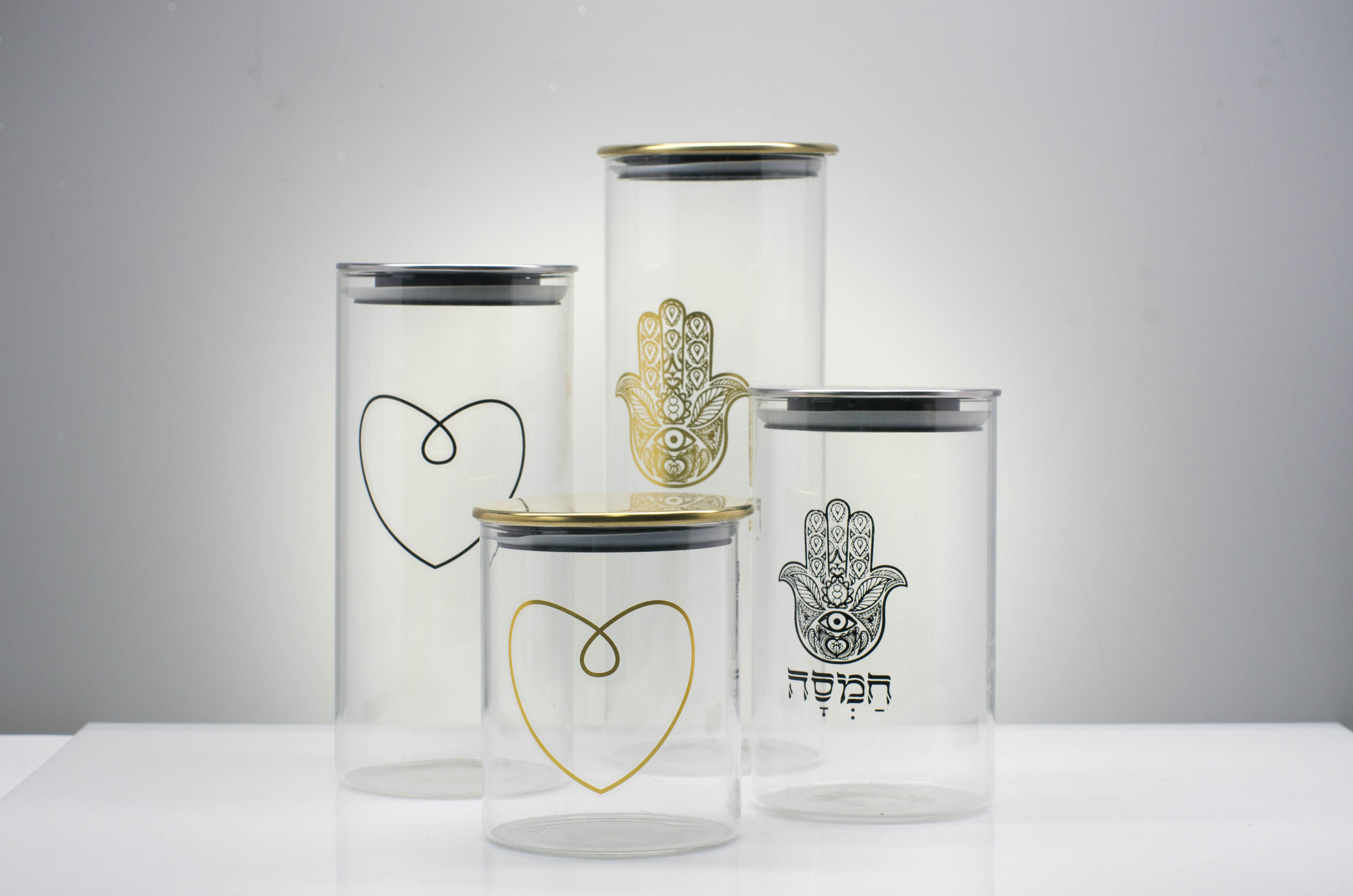 Borosilicate glass storage jar