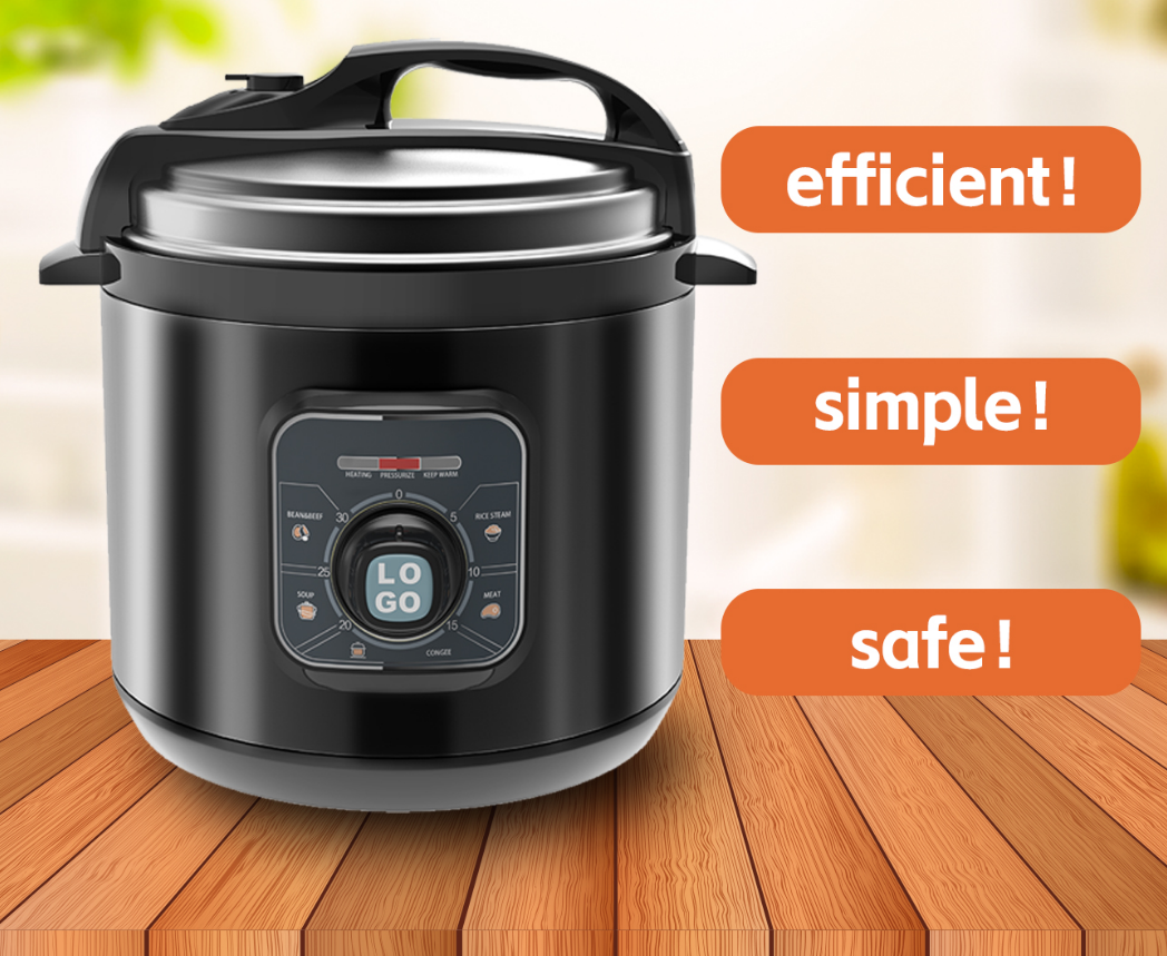 Blossom YBD60H black 6L 110Kpa rotary mechanical stainless steel kitchen electric pressure cooker