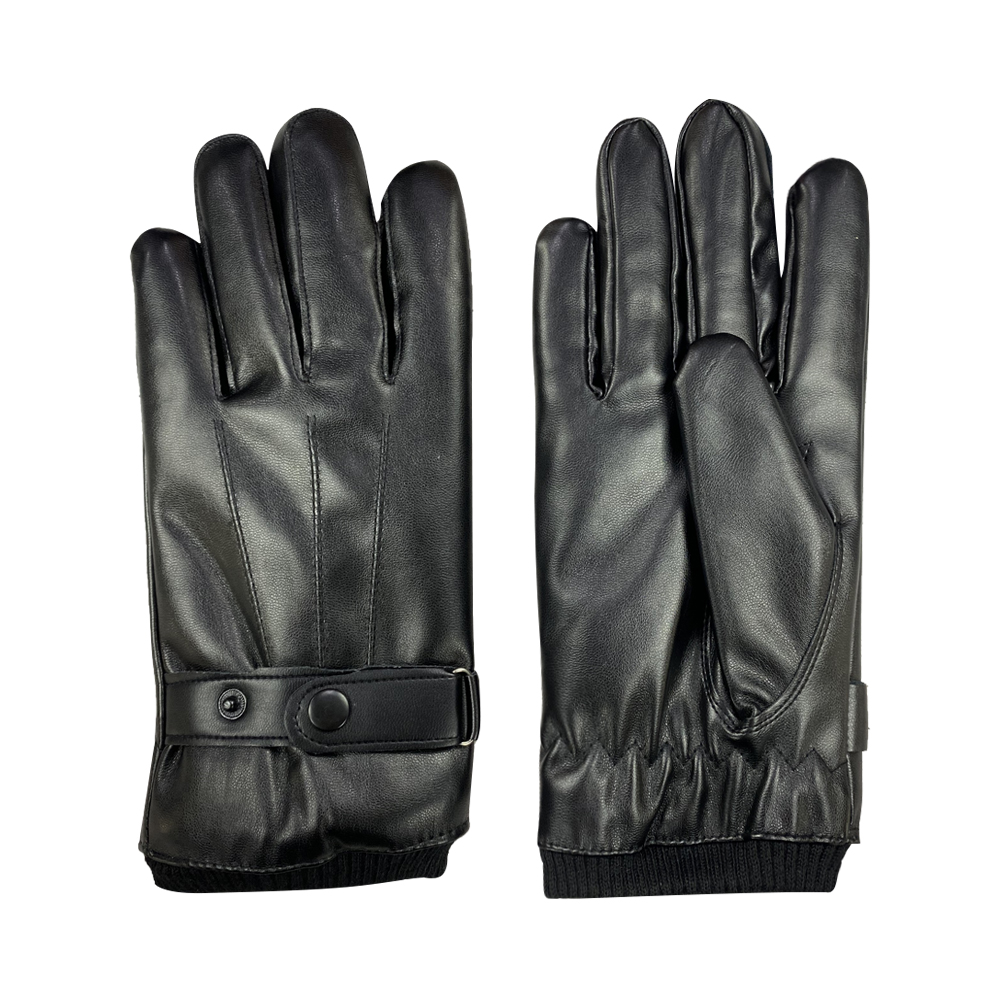Zhongshang PU Leather Gloves Motorcycle Thick Windproof Warm Waterproof Winter Gloves Touch Screen