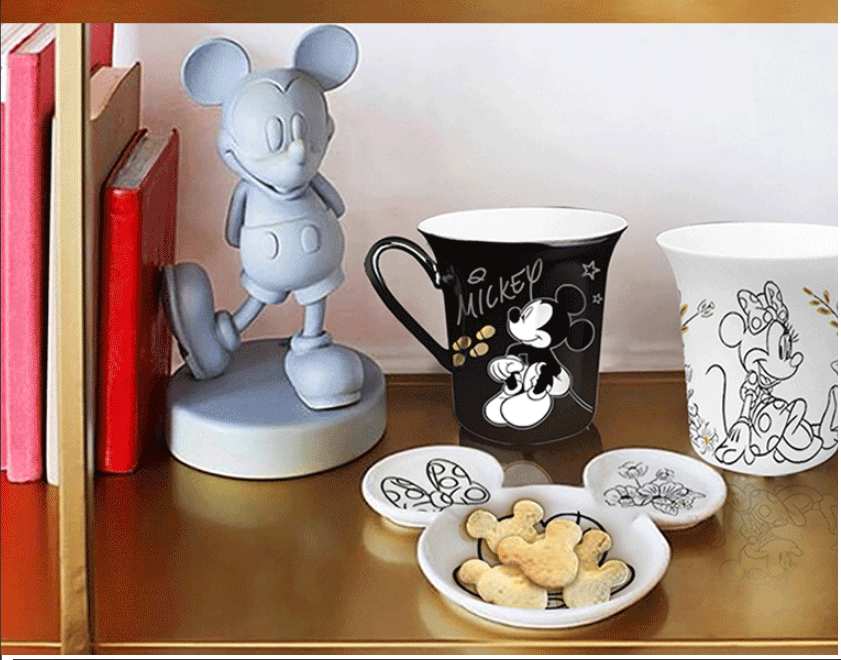 Disney Mug with Mickey Shape Tray Plate