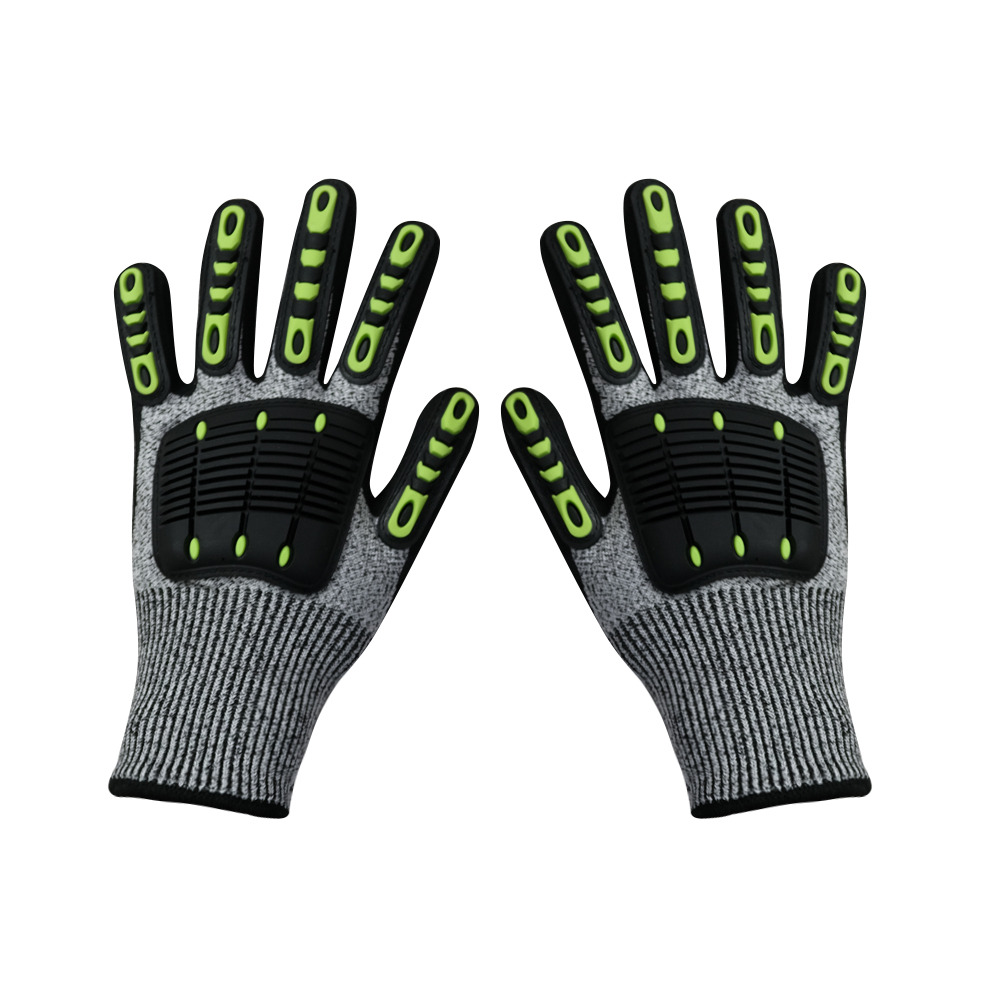 Zhongshang Custom TPR Mechanic Gloves Working Impact Resistant Protective Hand Cut Resistant Gloves