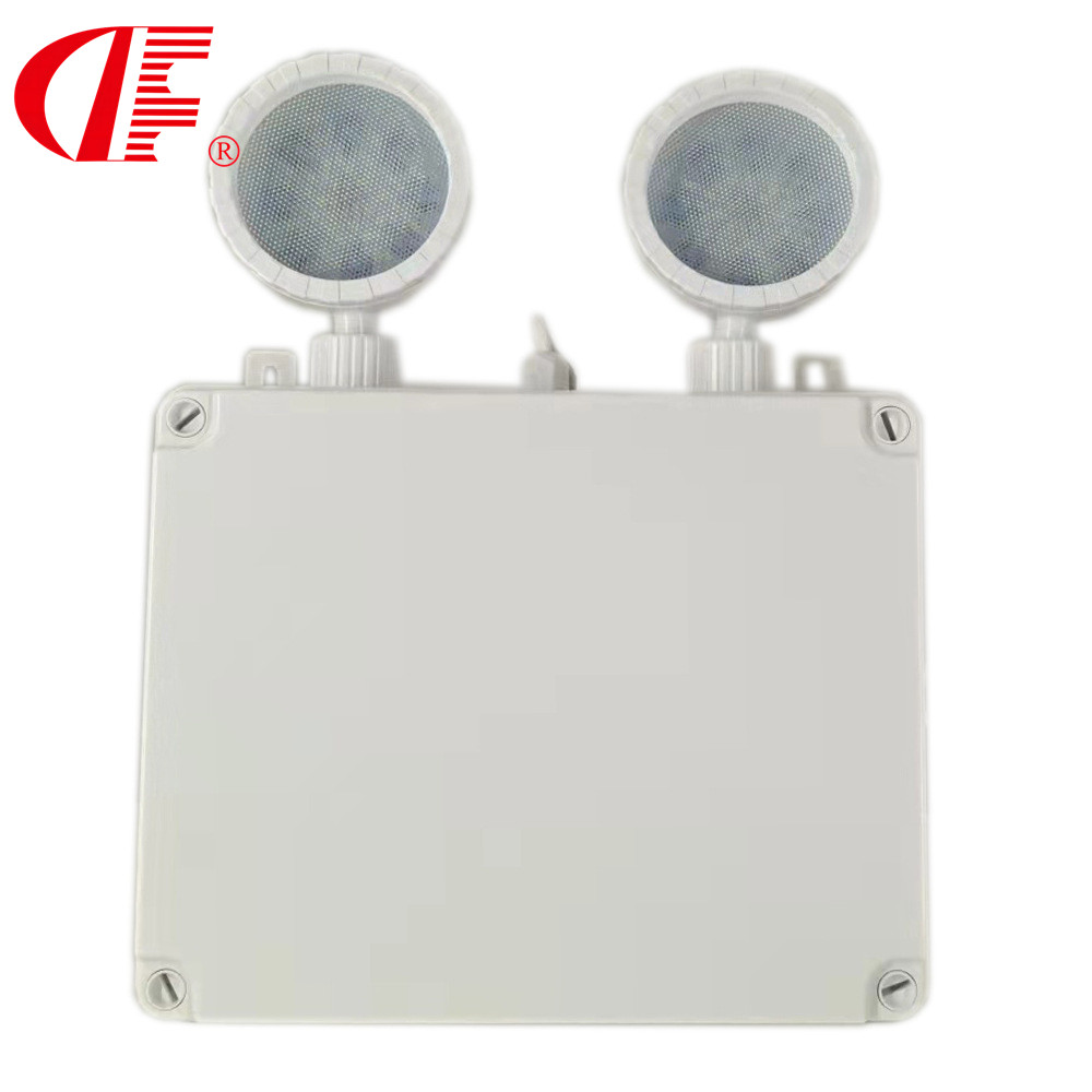 2*3W IP65 Waterproof Double Head Fire Emergency Lights Export CE Certification 3-year Warranty
