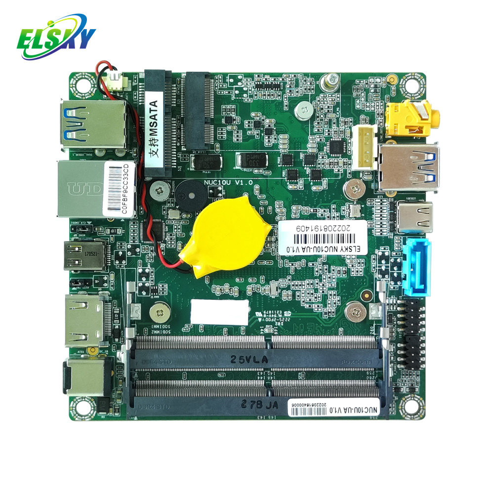 ELSKY NUC Motherboard NUC10U Supports Intel CPU Comet Lake 10th Gen CORE i3 i5 i7