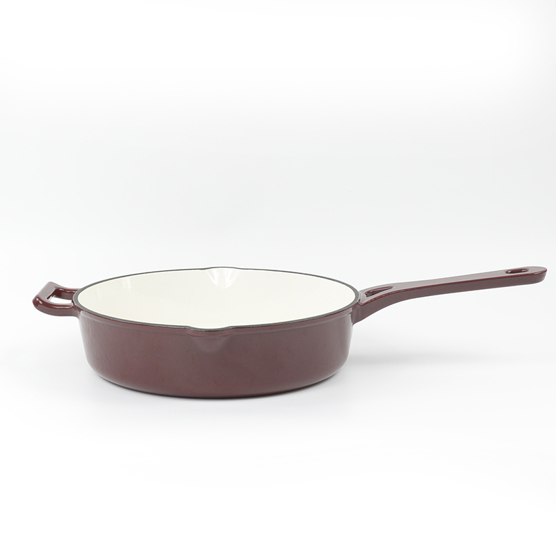 Enamel cast iron skillet