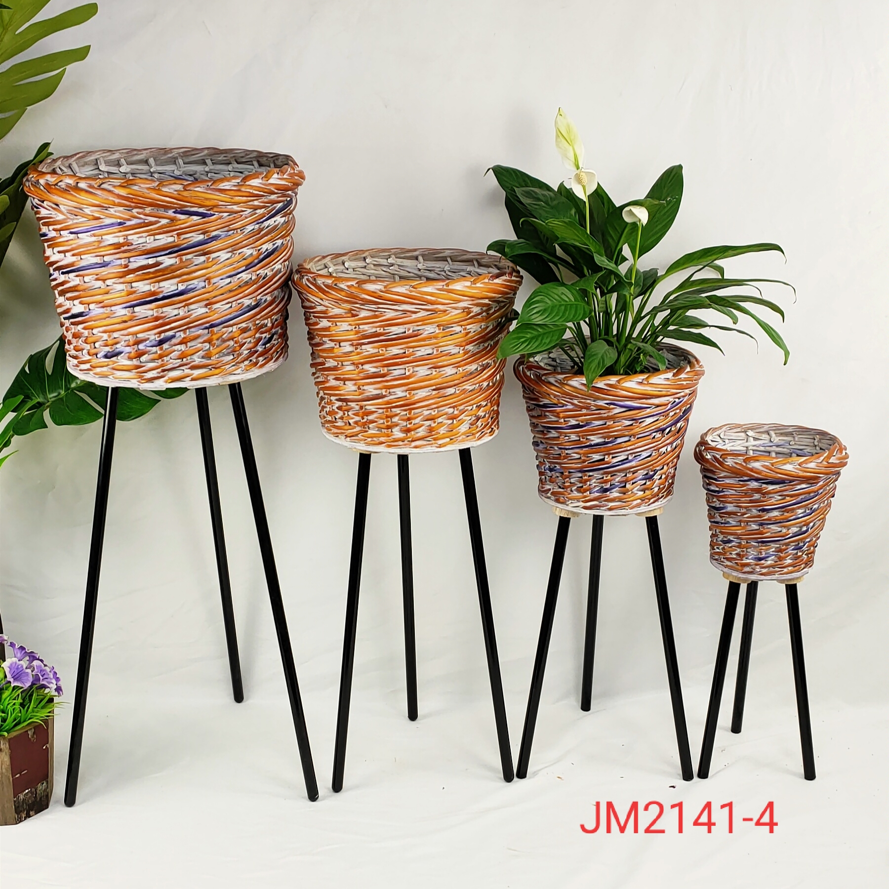 Flower pot, planter, woving basket, storage basket, flower basket, plants, woving flower pot