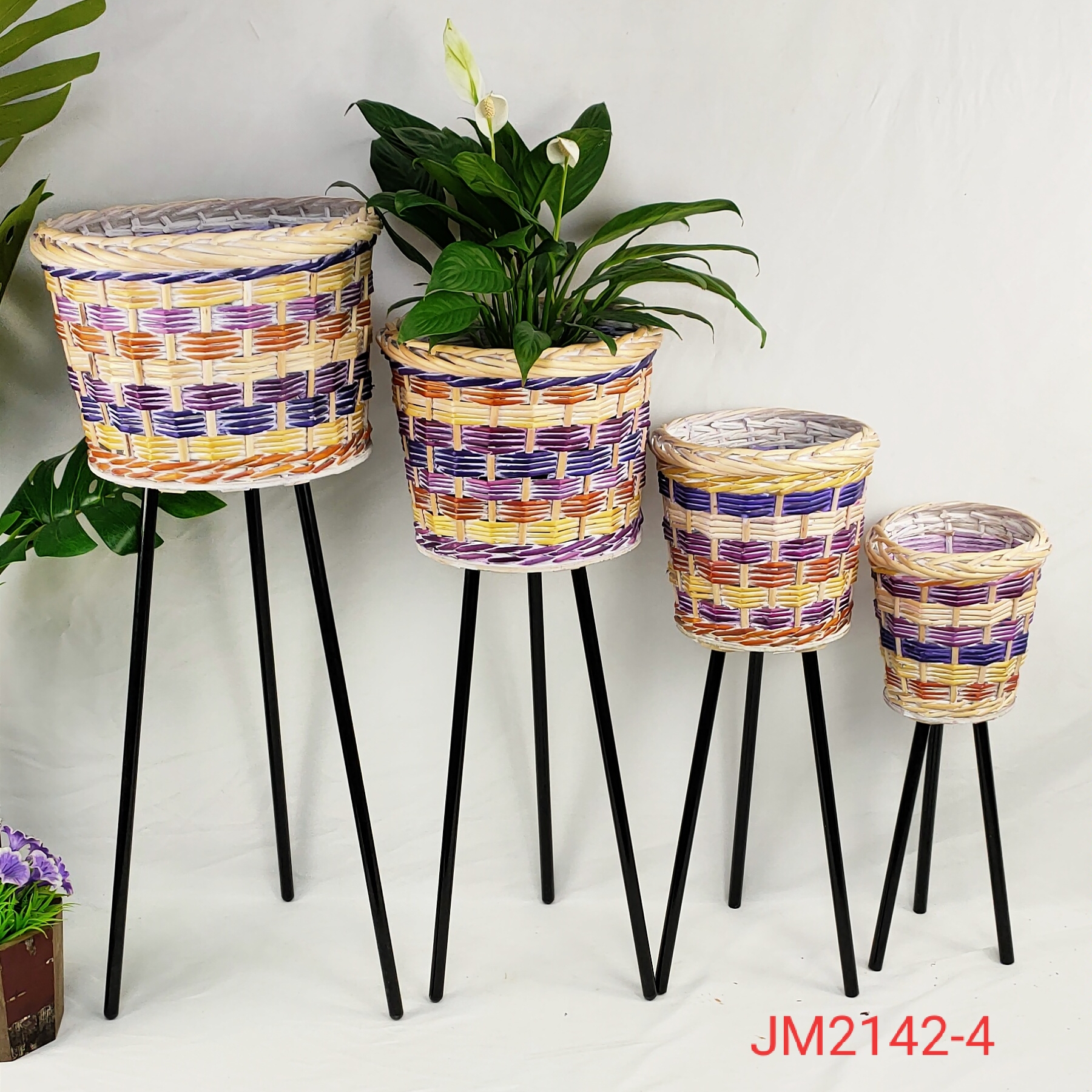 Flower pot, planter, woving basket, storage basket, flower basket, plants, woving flower pot