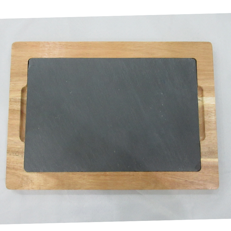 slate and wood cutting board