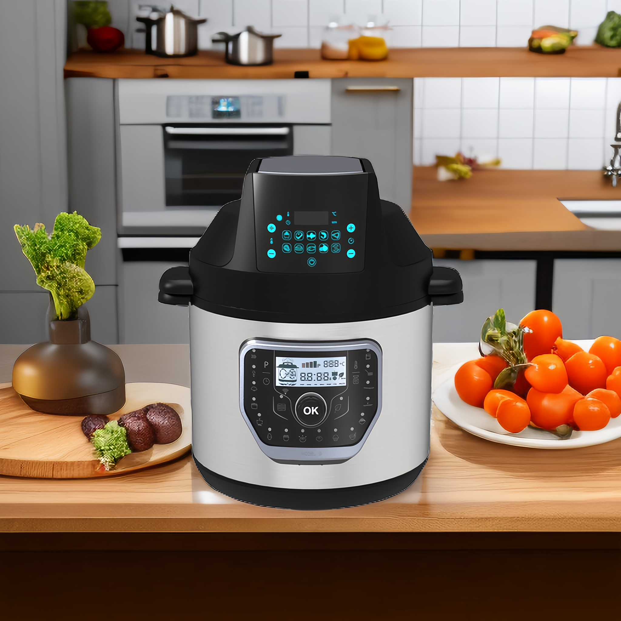 Blossom YBW630 air fryer 6L 110Kpa air fryer and electric pressure cooker two in one