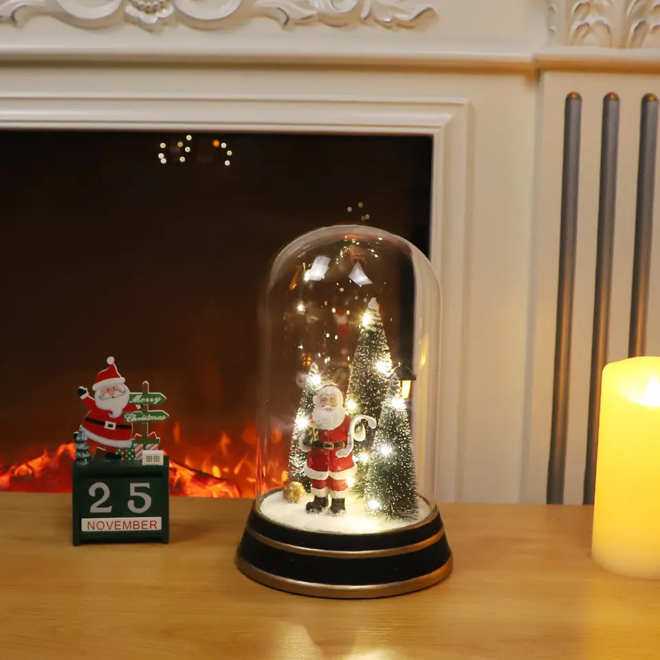 Christmas Glass Dome Light | Personalized Holiday Table Gift