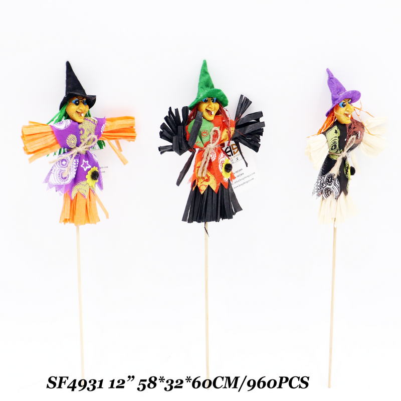 12 Inch Halloween Decoration Witch Outdoor Indoor Pick